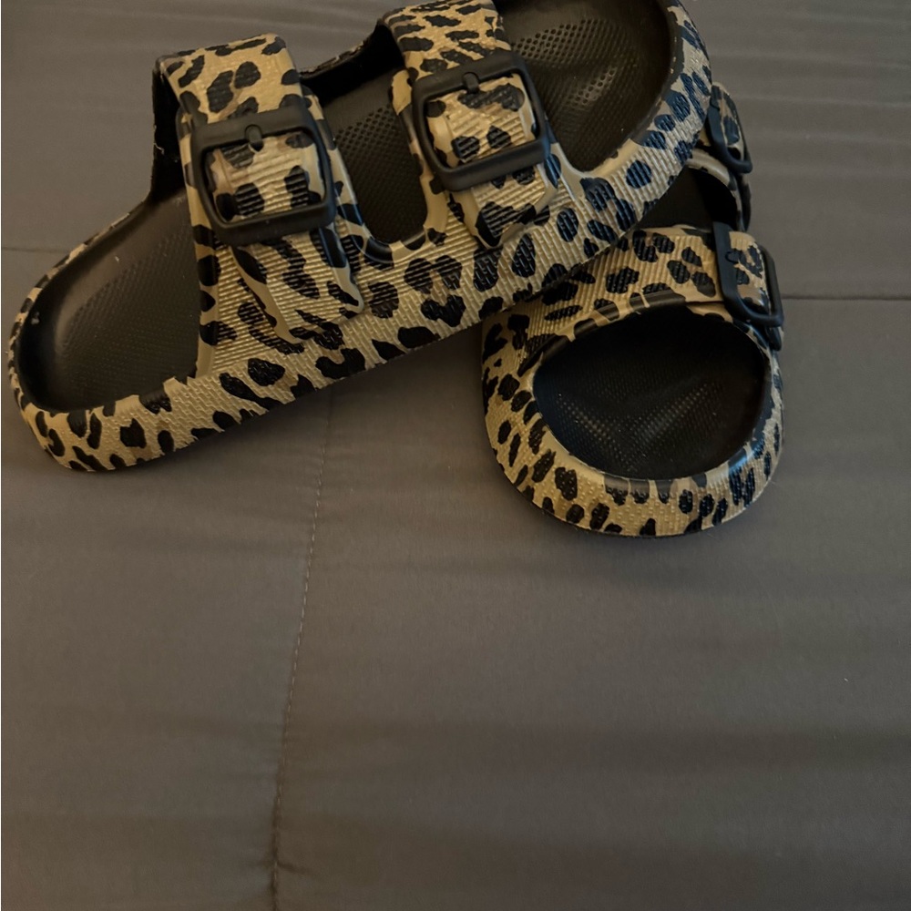 Leopard Print Kids Sandals